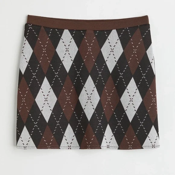 Forever 21 Skirt and Sweater Set - Brown/Black/White, S - Picture 4 of 4